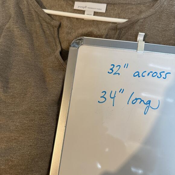 Pure Jill Tranquility Fleece Pullover Womens 4X Brown Oversized Soft Top Cozy - Picture 9 of 9